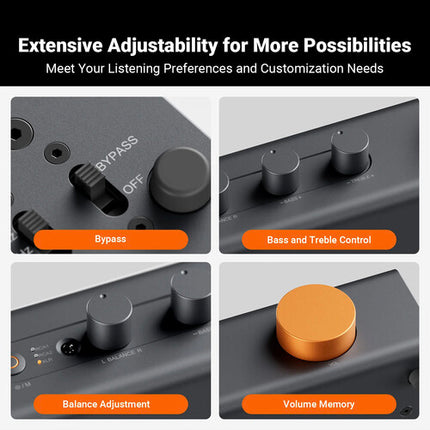 Fosi Audio ZP3 Preamplificador con Memoria de Volumen y Control de Tonos