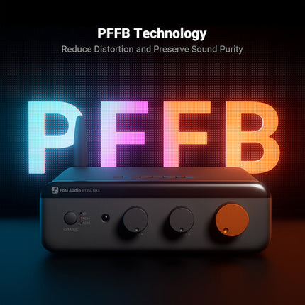 Fosi Audio BT20A MAX Amplificador 2.1 Canales 300W Pico Bluetooth Control Remoto IR