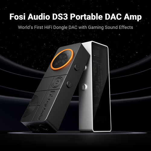 Fosi Audio DS3 DAC portátil y amplificador de auriculares 32-Bit 768 kHz Plata