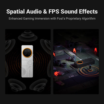Fosi Audio DS3 DAC portátil y amplificador de auriculares 32-Bit 768 kHz Plata