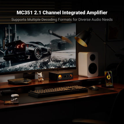 Fosi Audio MC351 Amplificador Integrado 2.1 Canales 165W x 2 + 350W Subwoofer