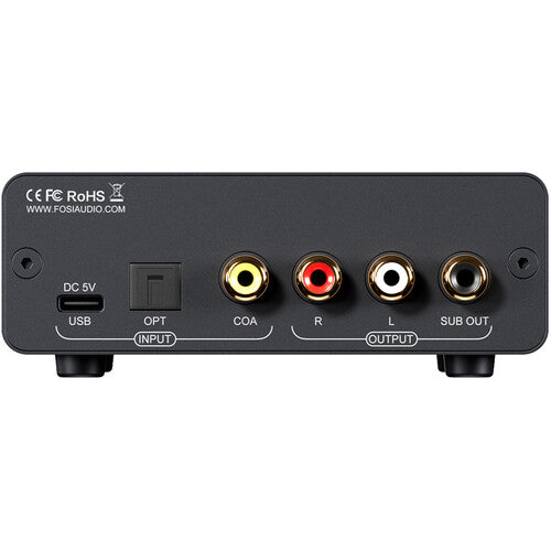 Fosi Audio Q6 Convertidor Digital a Analógico con DAC AK4493S y USB-C
