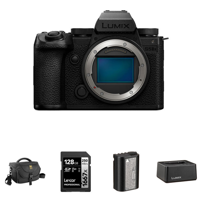 Panasonic LUMIX S5 IIX Cámara Sin Espejo 24.2MP 6K30p Incluye Kit Esencial