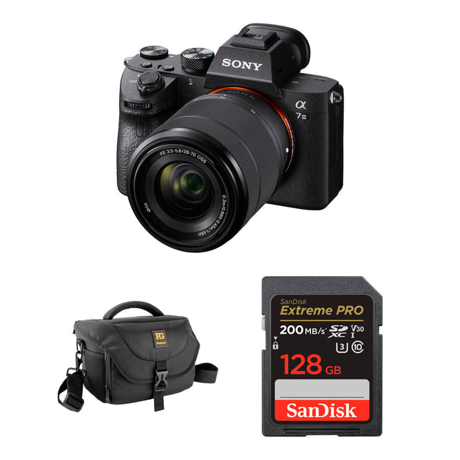 Sony a7 III Cámara sin Espejo 24MP 4K con Lente 28-70mm y Kit Básico