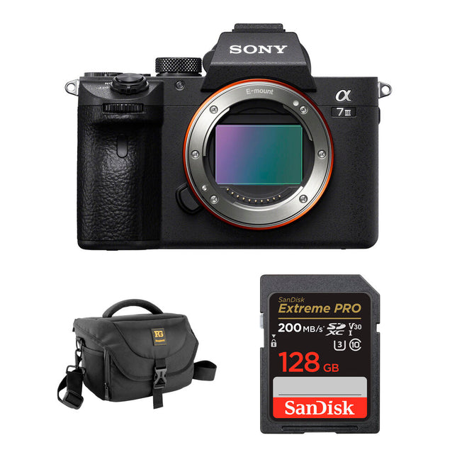 Sony a7 III Cámara sin Espejo 24MP con Bolsa y Tarjeta SD 128GB