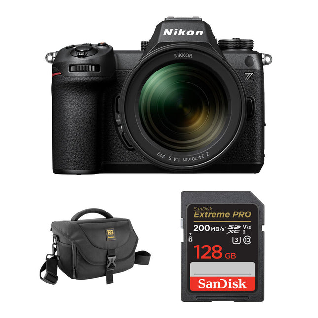 Nikon Z6 III Cámara sin Espejo 24.5MP 24-70mm f/4 con Bolsa y Tarjeta 128GB