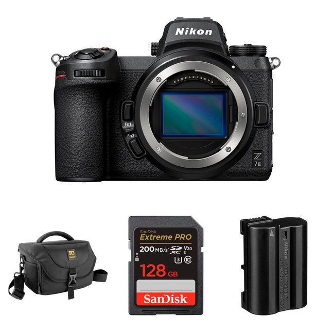 Nikon Z7 II Cámara sin Espejo 45.7MP 10fps con Kit Esencial 128GB 2280mAh