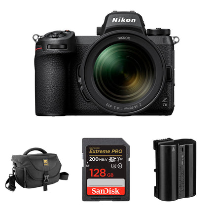 Nikon Z7 II Cámara sin Espejo 45.7MP 24-70mm f4 Kit Completo 128GB