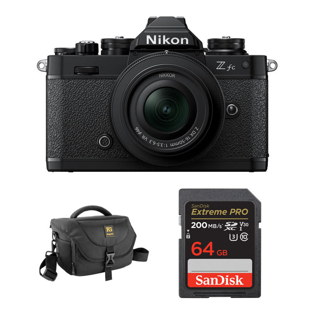 Nikon Zfc Cámara Sin Espejo 20.9MP 4K con Lente 16-50mm Bundle Básico