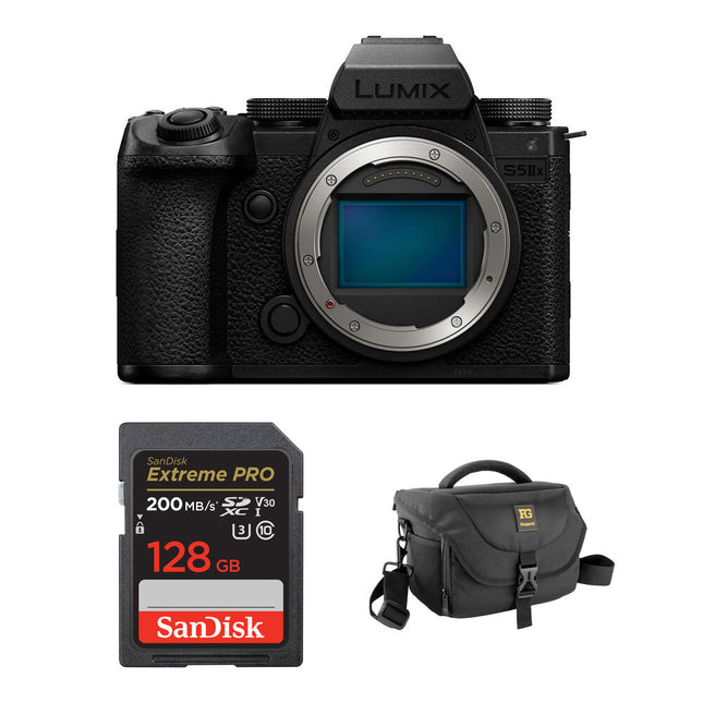 Panasonic LUMIX S5 IIX Cámara Sin Espejo con Kit de Accesorios y Bolsa