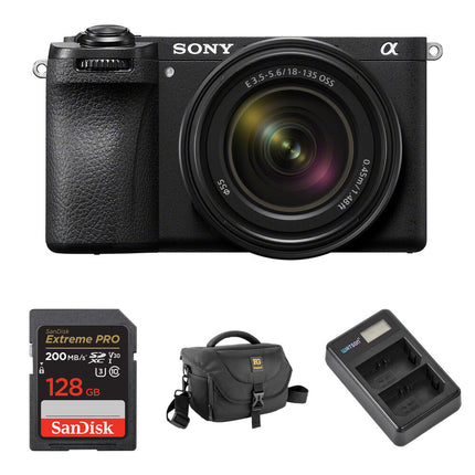 Sony a6700 Cámara Sin Espejo 26MP 4K 120p Lente 18-135mm Bundle Básico