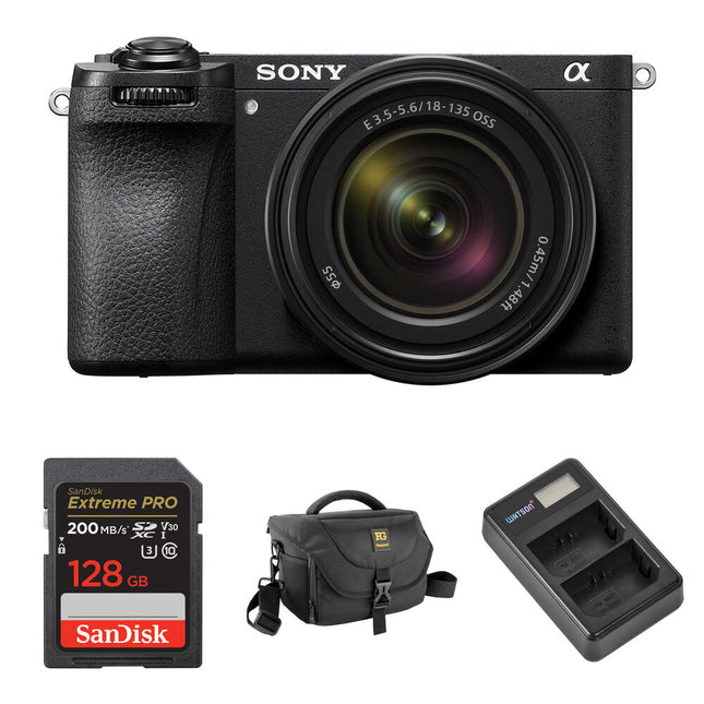 Sony a6700 Cámara Sin Espejo 26MP 4K 120p Lente 18-135mm Bundle Básico