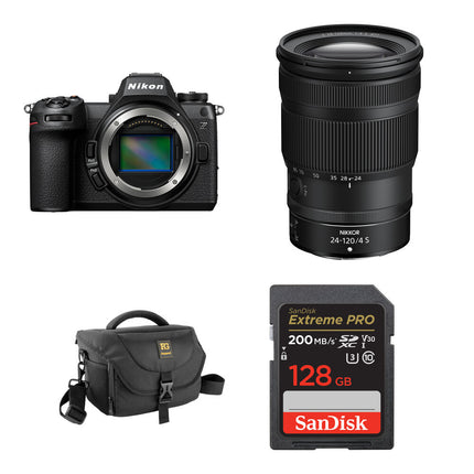 Nikon Z6 III Cámara Sin Espejo 24.5MP 4K 30p con Lente 24-120mm f4 y Bolsa y Tarjeta 128GB