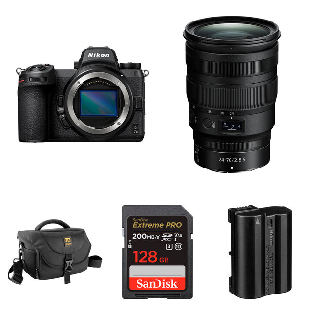 Nikon Z7 II Cámara sin Espejo 45.7MP con Lente 24-70mm f2.8 Kit Completo