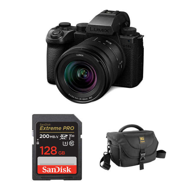Panasonic LUMIX S5 IIX Cámara Mirrorless 24.2MP 20-60mm con Bolsa y Tarjeta SD 128GB