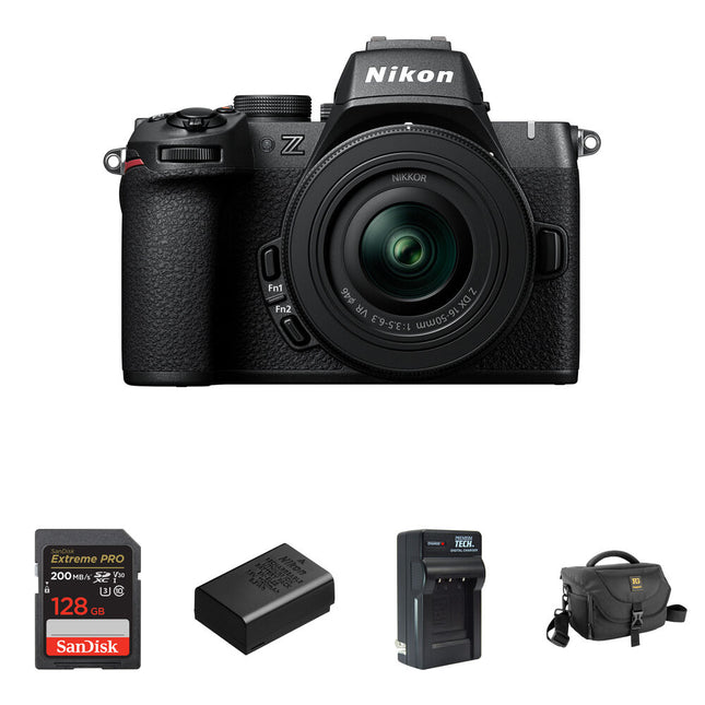 Nikon Z50 II Cámara sin Espejo con Lente 16-50mm 20.9MP y Kit Completo
