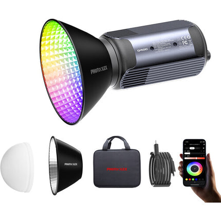 PHOTOOLEX Q40C RGB LED Monolight Luz 21000 Lux Batería 50 Minutos
