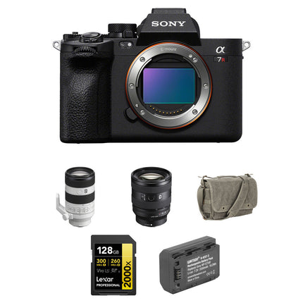 Sony a7R V Cámara Sin Espejo 61MP con Lente 20-70mm f4 y 70-200mm f4 II Kit Completo