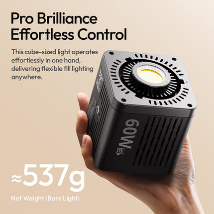 Ulanzi C60 Luz LED Video Bi-Color 2000 Lux Batería 3300mAh