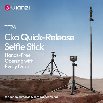 Ulanzi TT24 Cka Selfie Stick y Trípode 4.9’ Altura Carga 2.2 lb