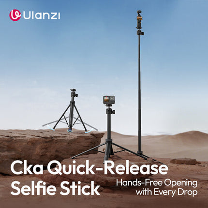 Ulanzi TT24 Cka Selfie Stick y Trípode 4.9’ Altura Carga 2.2 lb