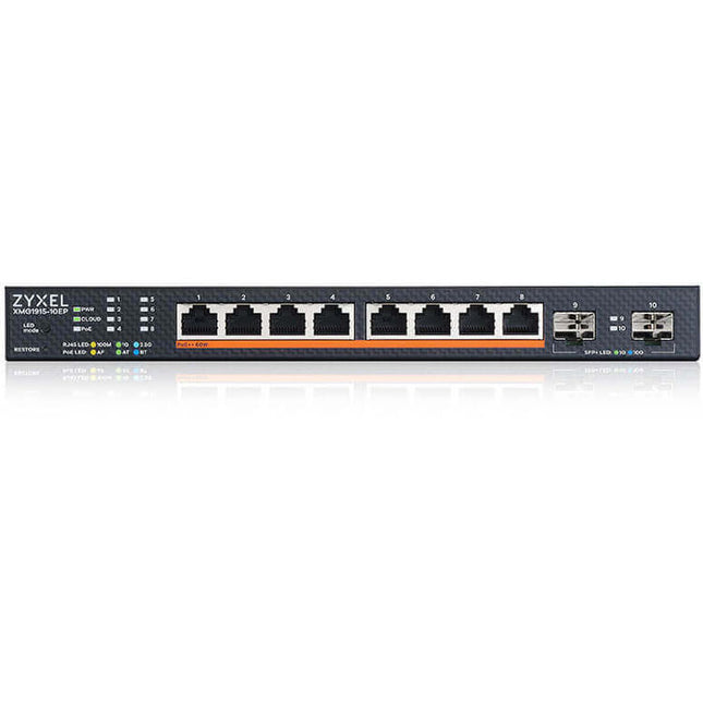 ZyXEL XMG1915-10EP Switch de red gestionado 8 puertos 2.5G PoE++ 130W presupuesto energético