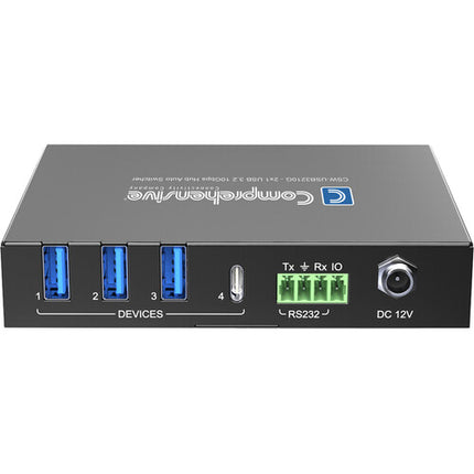 Comprehensive Pro AV/IT Integrator Hub 2x1 USB 3.2 Gen 2 con RS232 Control y Adaptador 12V 2A