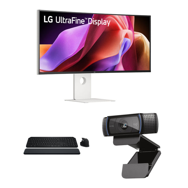 LG 39.7" UltraFine Monitor Curvo 5K2K 120Hz con Kit Logitech MX Keys S