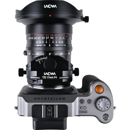 Venus Optics Laowa 17mm f4 Zero-D Tilt-Shift para Hasselblad X 86mm filtro 104° campo visión