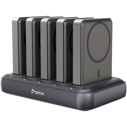 BMX Base de Carga de 5 Bahías para Power Banks 5K 10K 30W AC