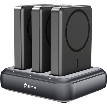 BMX Dock de Carga 3 Bahías para Power Banks SolidSafe 5K 10K 20W