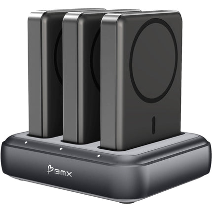 BMX Dock de Carga 3 Bahías para Power Banks SolidSafe 5K 10K 20W