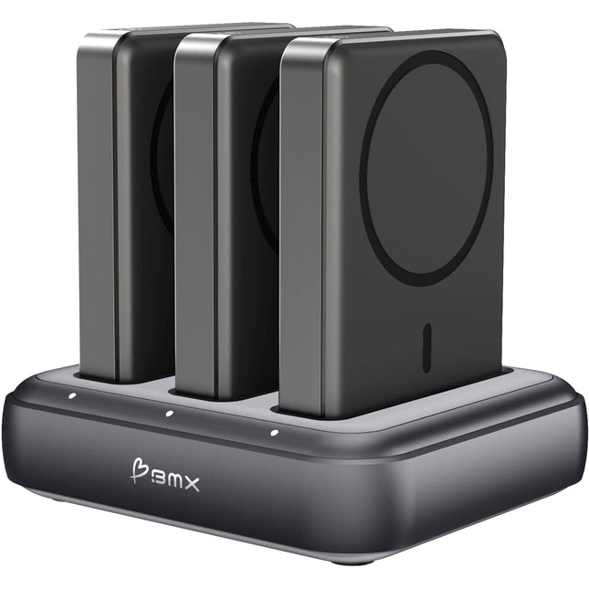 BMX Dock de Carga 3 Bahías para Power Banks SolidSafe 5K 10K 20W