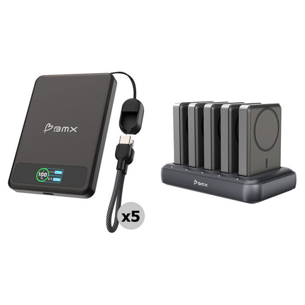 BMX SolidSafe 5000mAh banco de energía magnético 5 bahías negro pack 5