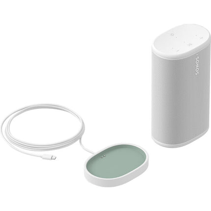 Sonos Play Blanco Altavoz Compacto Wi-Fi 6 24 Horas Batería Base Carga inalámbrica