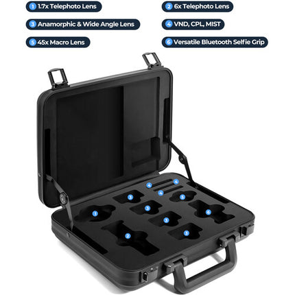 Freewell Cinematographer Pro Kit para iPhone 17 Pro Max con Lentes 1.33x Anamórficos y 16mm Gran Angular