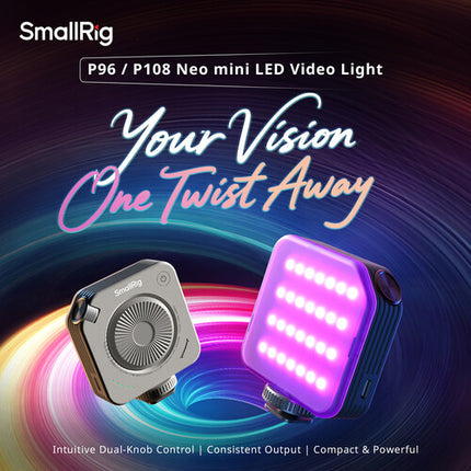 SmallRig P96 Neo mini luz LED bi-color para video 1590 Lux 2700-6500K Morandi Gray