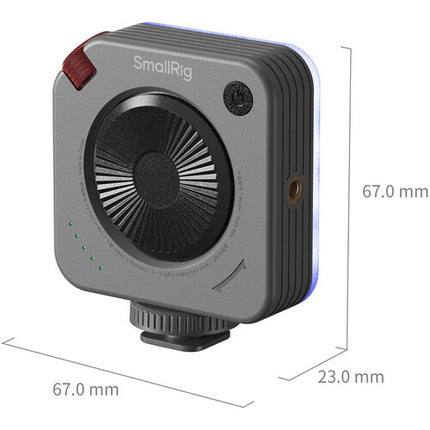 SmallRig P108 Neo Mini Luz LED RGB WW para Video 1510 Lux 6500K Nebula Gray