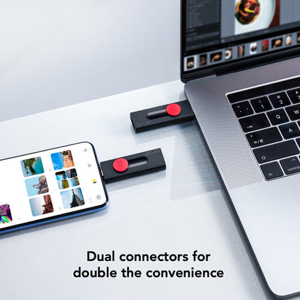 Lexar JumpDrive D300 USB 3.2 Gen 1 128GB Dual Drive 130MB/s 2-Pack USB-C USB-A