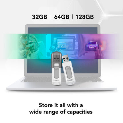 Lexar 64GB USB-A 3.2 Gen 1 JumpDrive V100 Memoria USB 2 Pack