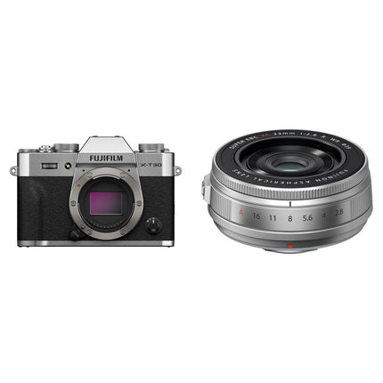 FUJIFILM X-T30 III Cámara Sin Espejo 26.1MP 4K 60p 23mm f/2.8 WR Plata