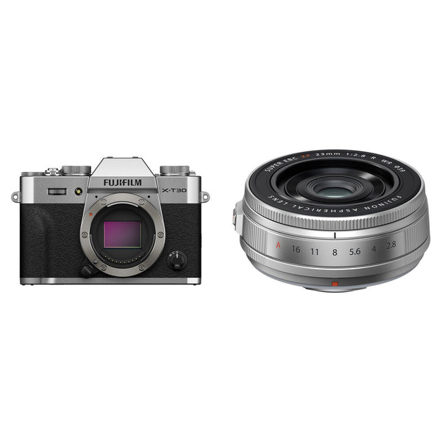 FUJIFILM X-T30 III Cámara Sin Espejo 26.1MP 4K 60p 23mm f/2.8 WR Plata