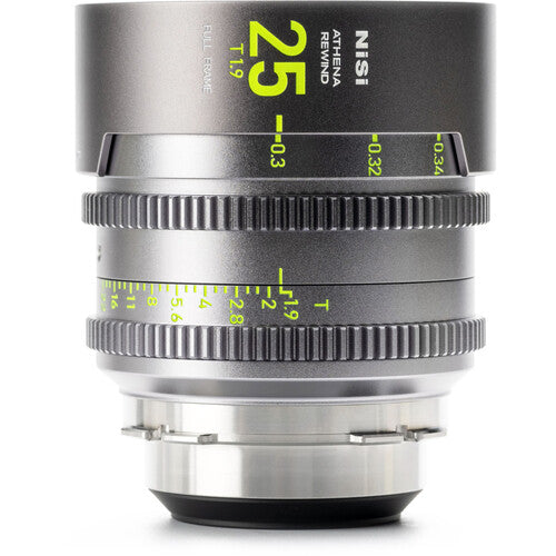 NiSi ATHENA PRIME Rewind 25mm T1.9 Lente de Cine Full Frame ARRI PL 77mm