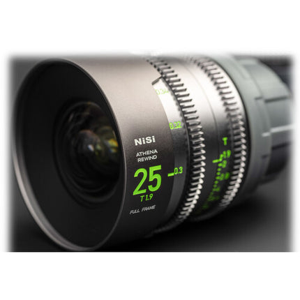 NiSi ATHENA PRIME Rewind 25mm T1.9 Lente de Cine Full Frame ARRI PL 77mm