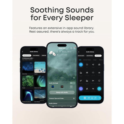 Soundcore by Anker Sleep A30 Auriculares para Dormir ANC Drivers 4.6mm Blanco Lunar