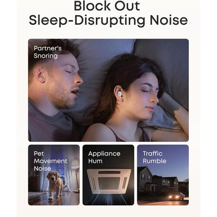 Soundcore by Anker Sleep A30 Auriculares para Dormir ANC Drivers 4.6mm Blanco Lunar