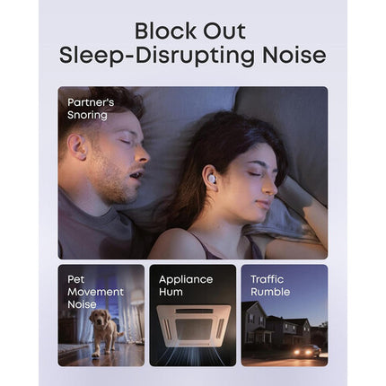 Soundcore by Anker Sleep A30 Auriculares para Dormir Triple Reducción Ruido 4.6mm Drivers Funda de Carga