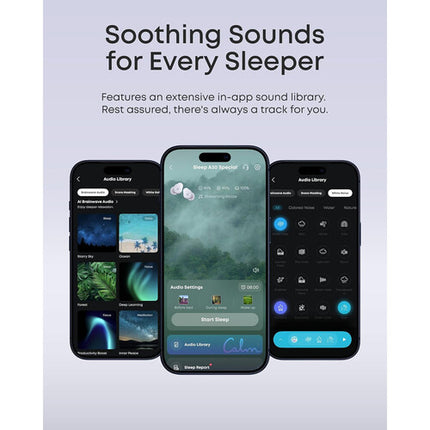 Soundcore by Anker Sleep A30 Auriculares para Dormir Triple Reducción Ruido 4.6mm Drivers Funda de Carga