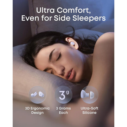 Soundcore by Anker Sleep A30 Auriculares para Dormir Triple Reducción Ruido 4.6mm Drivers Funda de Carga
