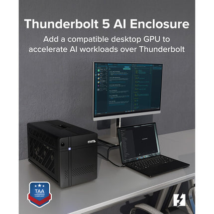 Plugable TBT5-AI Thunderbolt 5 carcasa eGPU con 2 puertos 850W